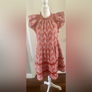 Floral Ruffle Sleeve Dress by Staccato